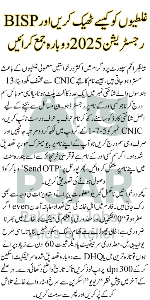 How to Fix Errors and Resubmit BISP Registration 2025