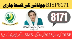 BISP 8171 July 2025 Payment Status – Check Instantly via SMS